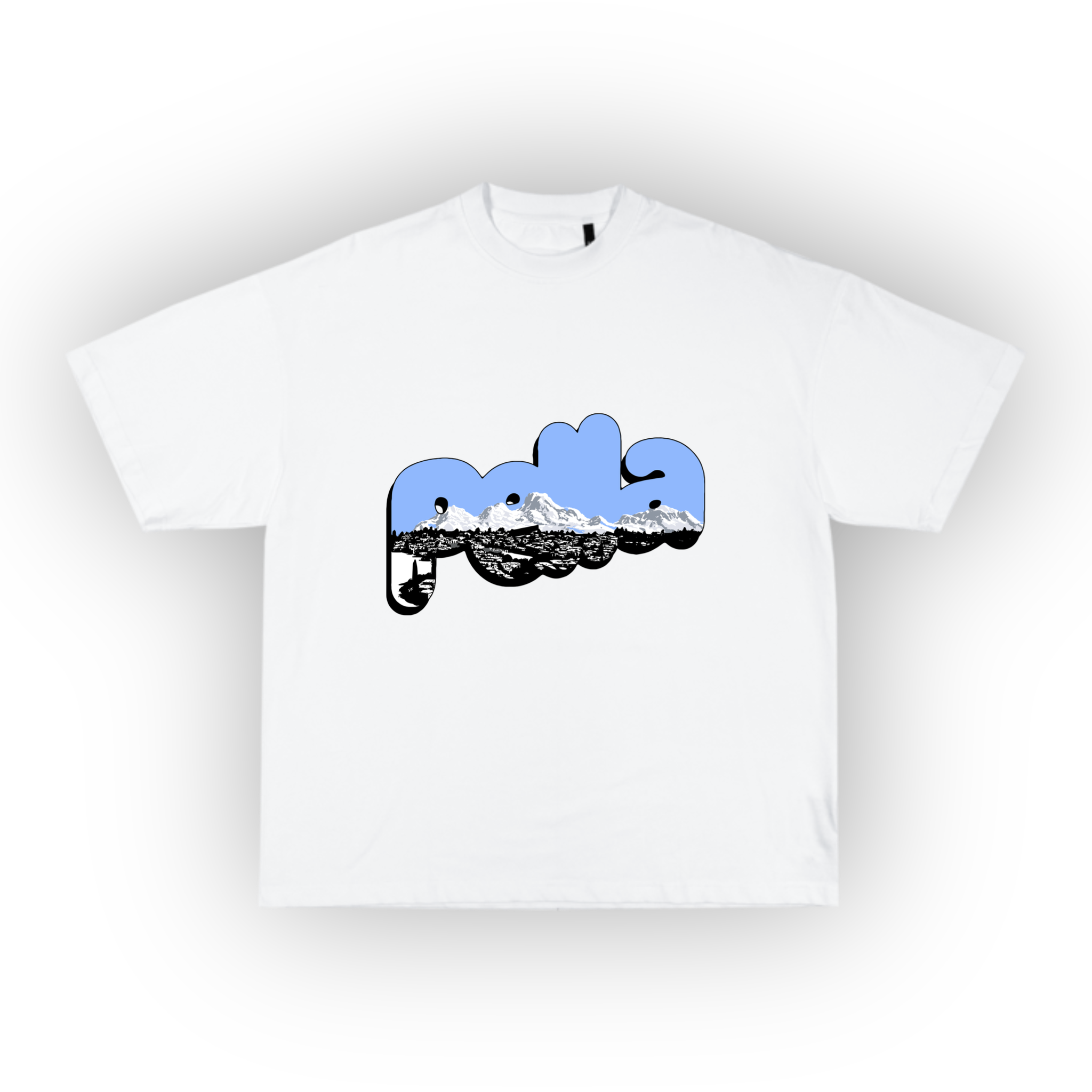 008 - Heavyweight Graphic tee in white