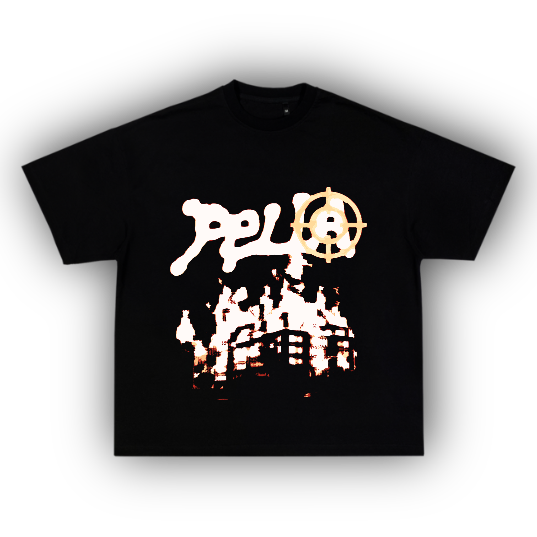 009 - Heavyweight Graphic tee in black (XL Print)