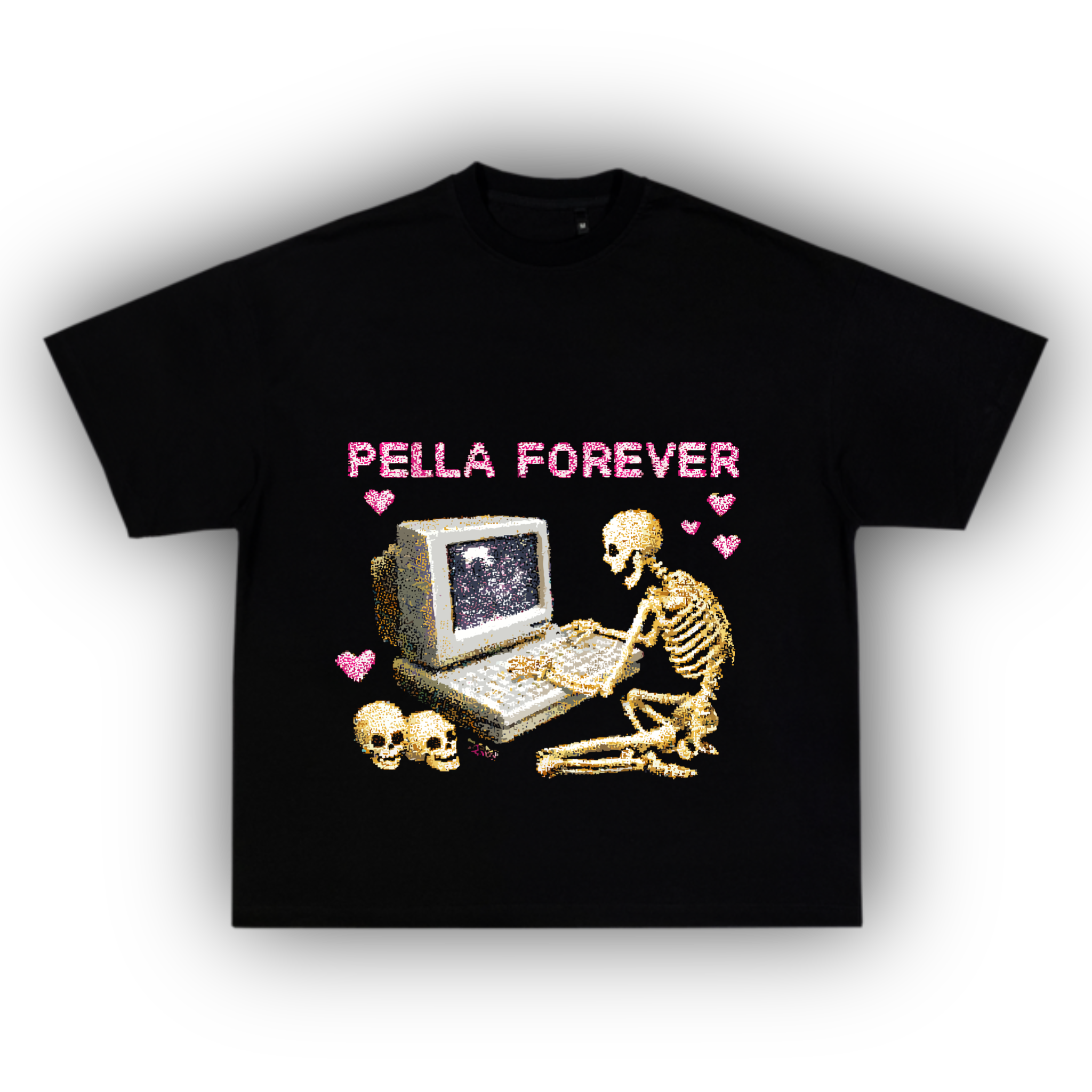 013 - Heavyweight graphic tee in black (XL Print)
