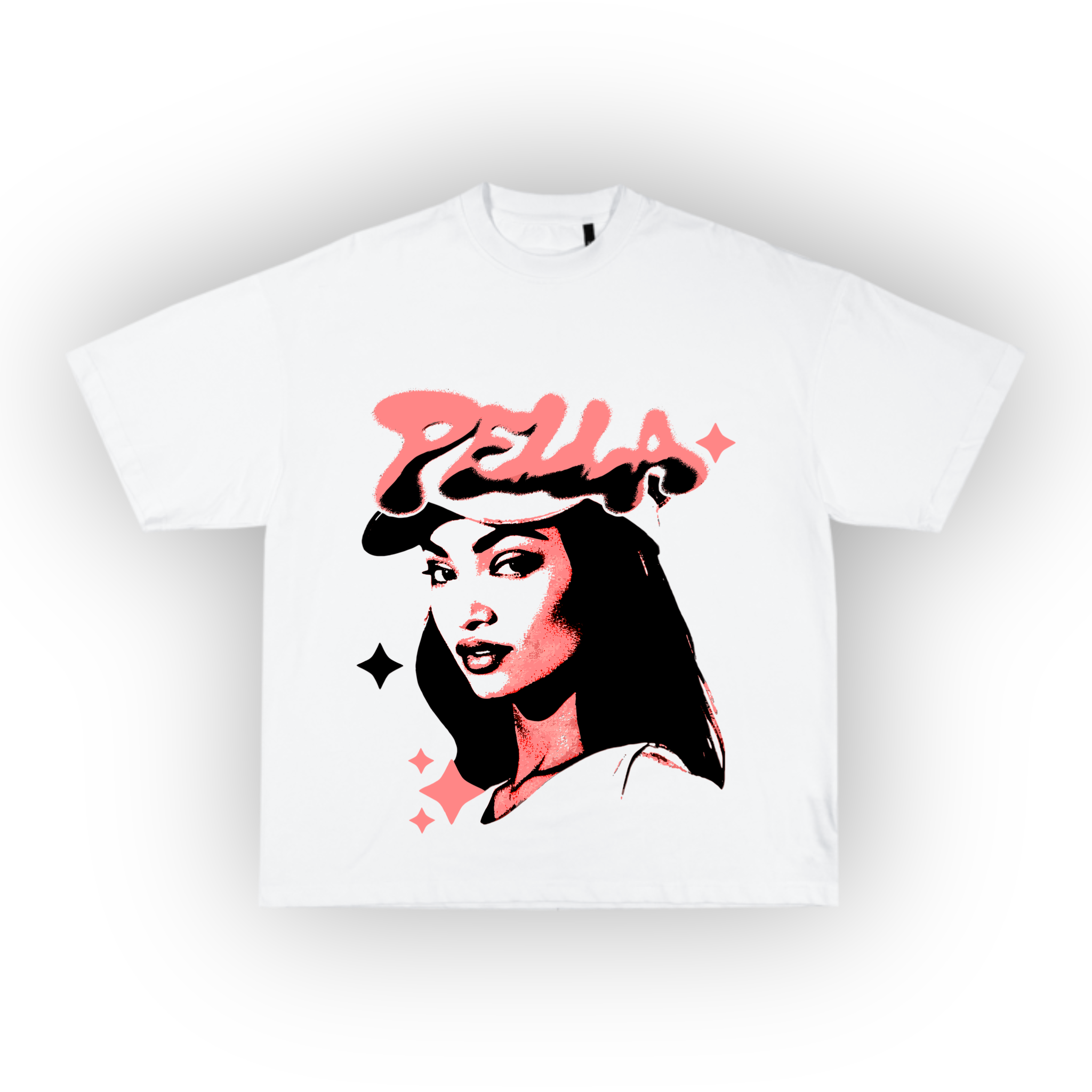 014 - Heavyweight Graphic tee in white (XL Print)