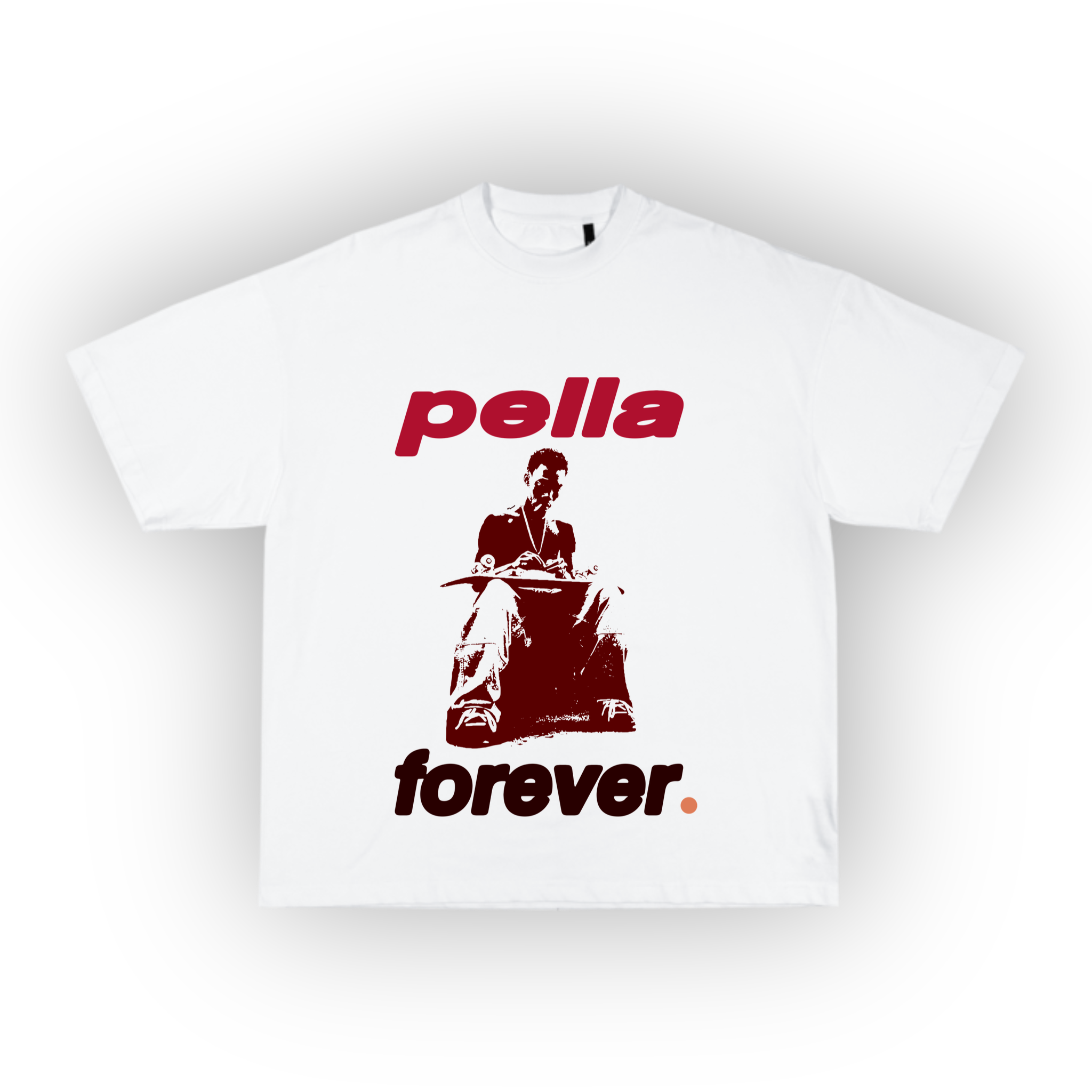 015 - Heavyweight Graphic tee in white (XL Print)