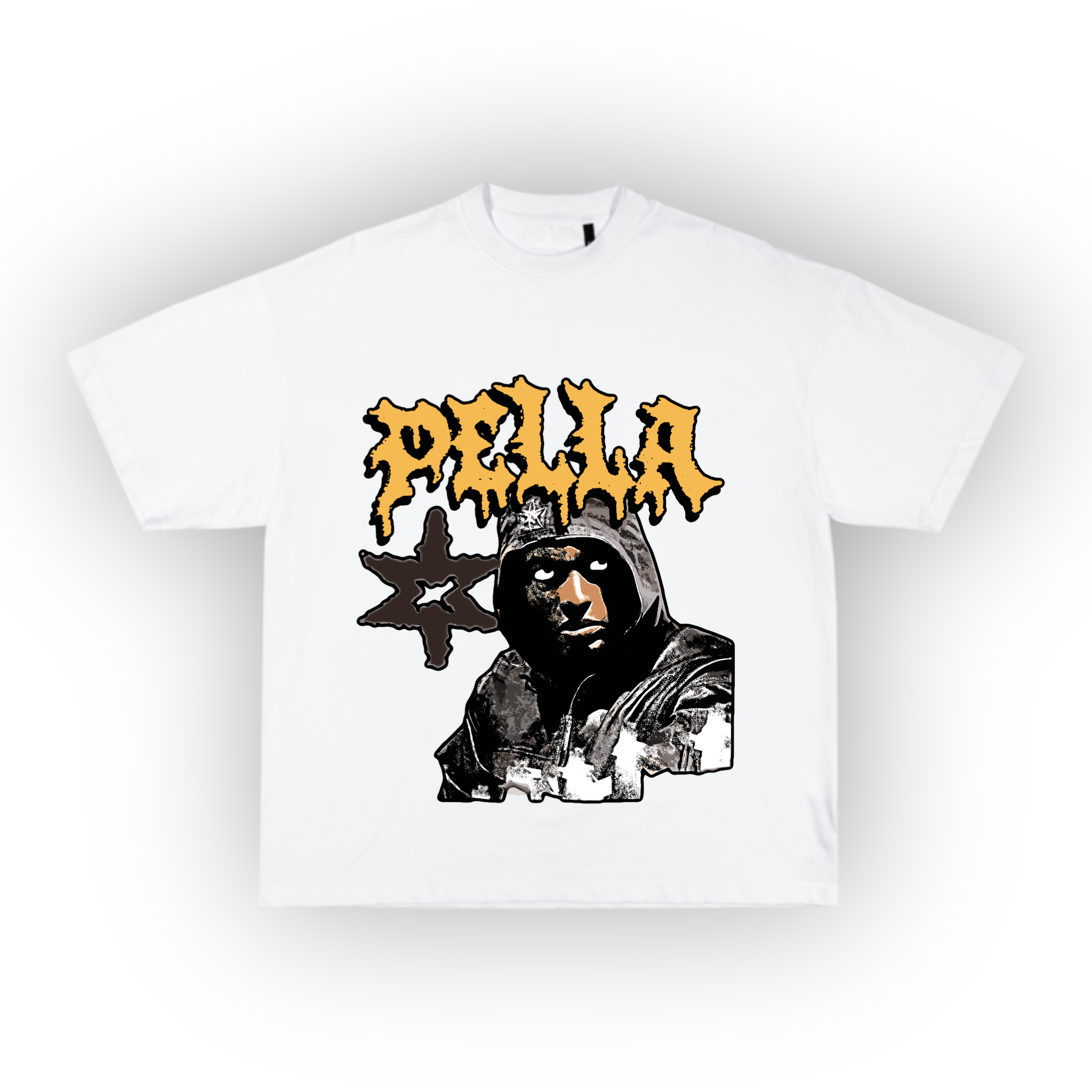 016 - Heavyweight Graphic tee in white (XL Print)